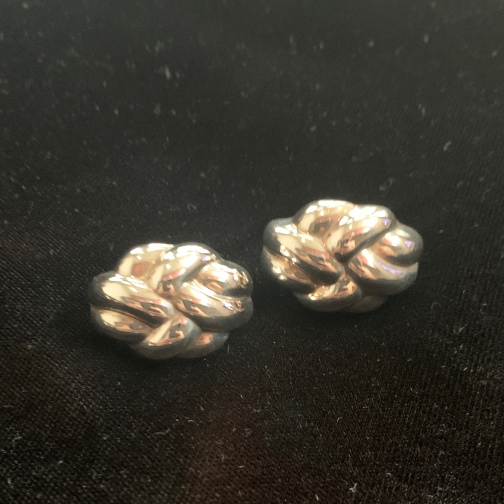Elegant Sterling Silver Knot Earrings